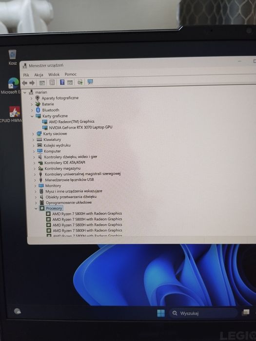 Lenovo legion 5 rtx3070 32gb ddr4 ryzen 7 5800h