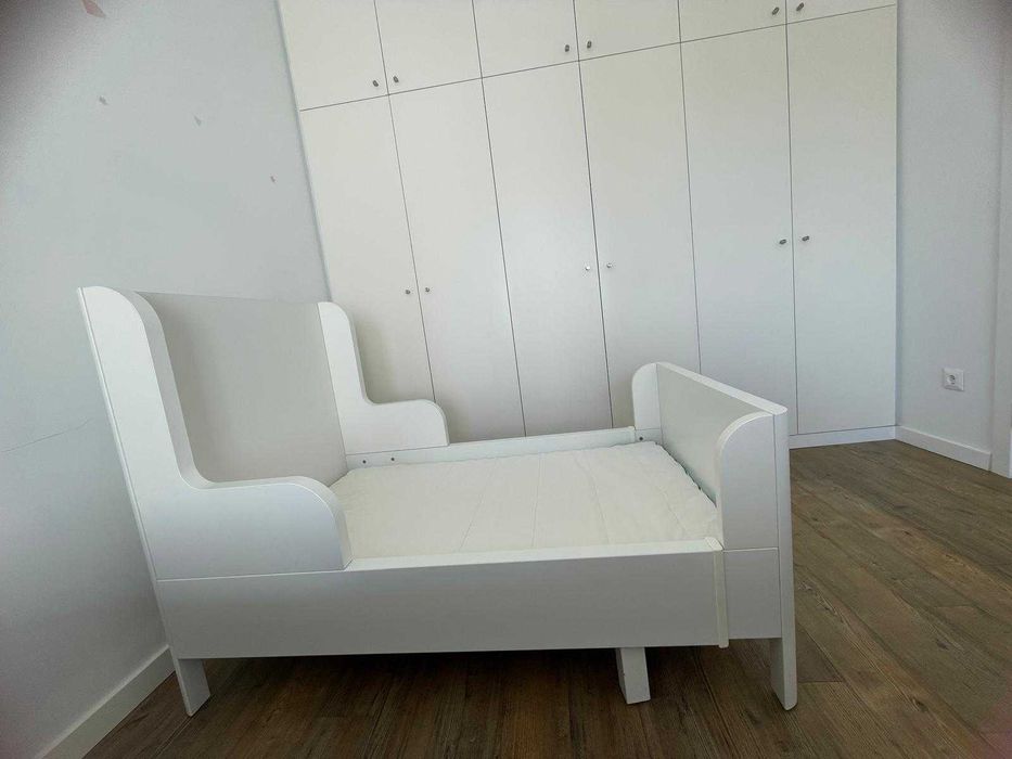 IKEA cama infantil extensível branca, 80x200cm (como nova)