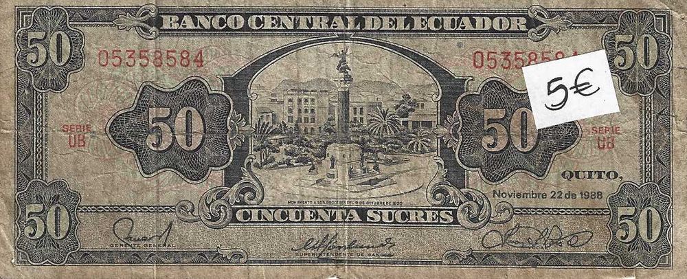 Notas antigas - Equador