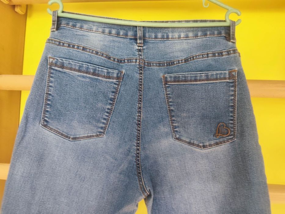 Jeansy damskie skinny mid waist  40