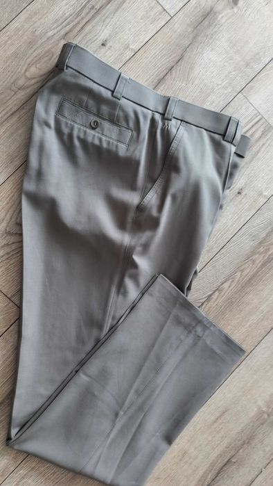 Meyer Spodnie męskie 2XL garniturowe 38/34 kant eleganckie wełna pas96