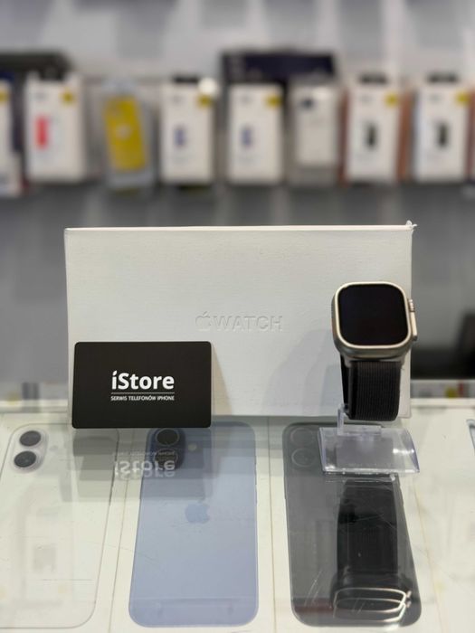 Apple Watch Ultra 1 gen. • bateria 95% • Natural Titanium • 49 mm • GWARANCJA • raty