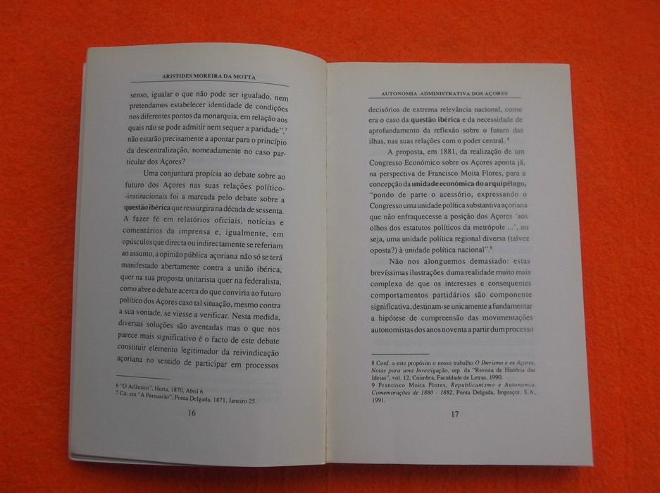 Autonomia Administrativa dos Açores - Aristides da Motta
