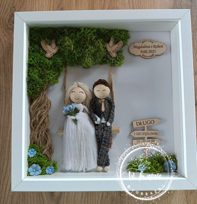 Ramka ślubna box plexi