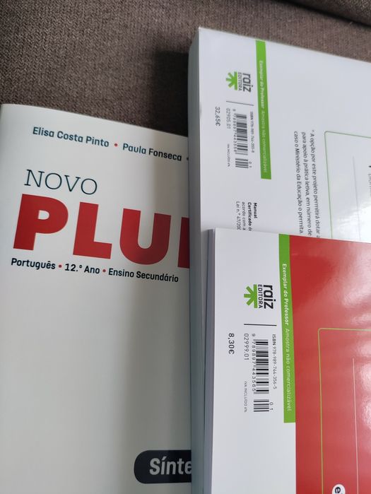 Português 12+ caderno de atividades +síntese de educação literária