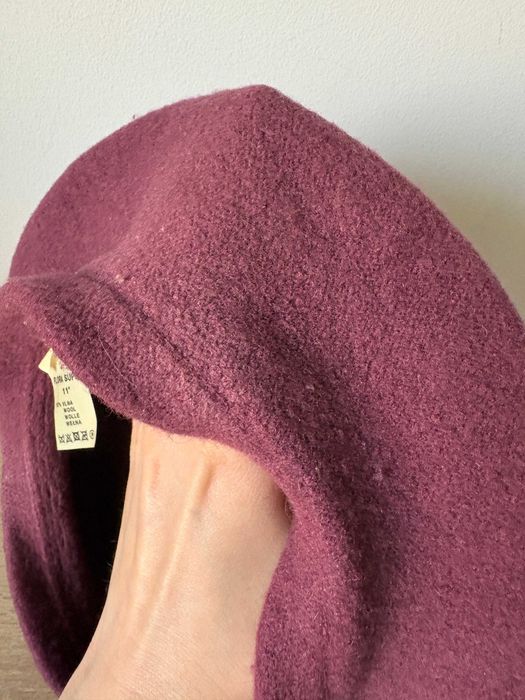 Wełniany beret śliwkowy Frezko