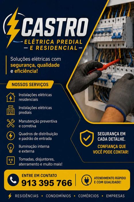 ELETRICISTA RESIDENCIAL E PREDIAL e Serviços Handyman