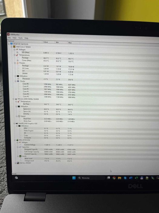 !!OKAZJA!! Mocny laptop DELL Latitude 5501 i7-9850H/32GB RAM/1TB SSD