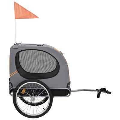 NOVO - Reboque de bicicletas laranja e cinzento