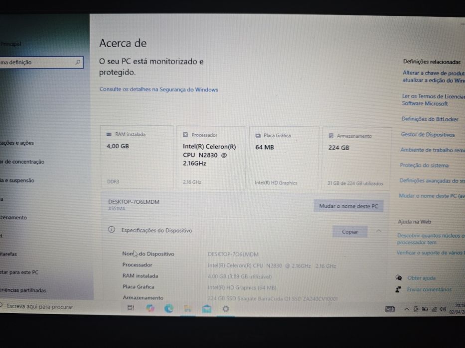 Portátil ASUS F551M Intel Celeron N2830 (4GB RAM / 224GB SSD)