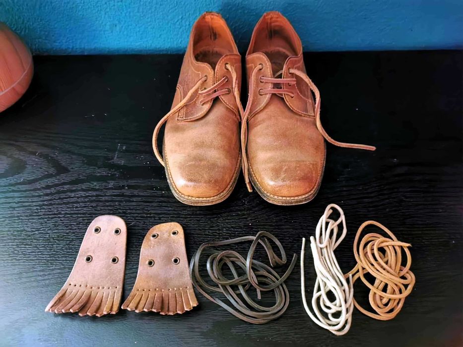 Sapatos de couro genuíno