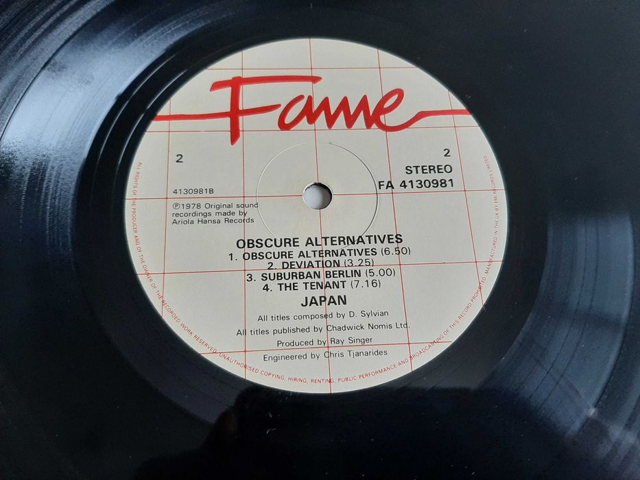 Japan - Obscure Alternatives - UK - Vinil LP