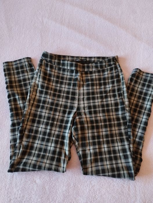 Spodnie w kratę damskie Cropp
