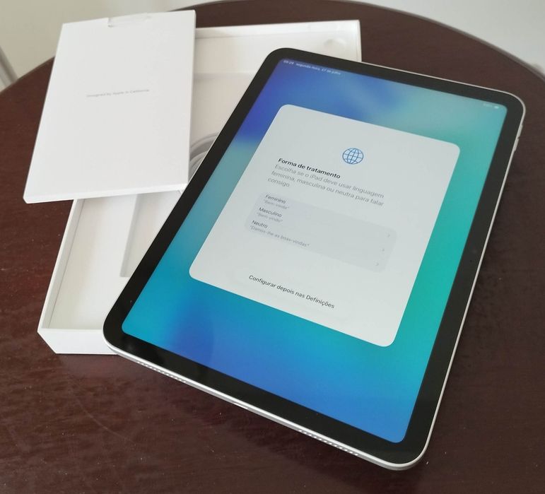 Ipad A16 na caixa