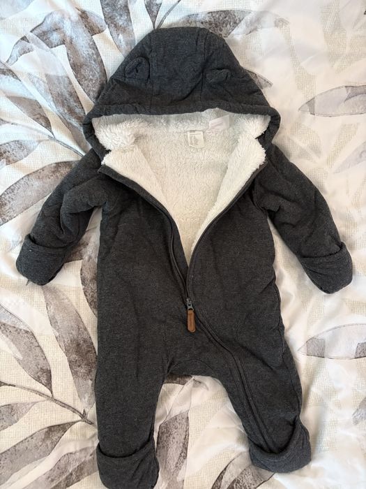 Kominezon bawełniany ocieplany polarem H&M