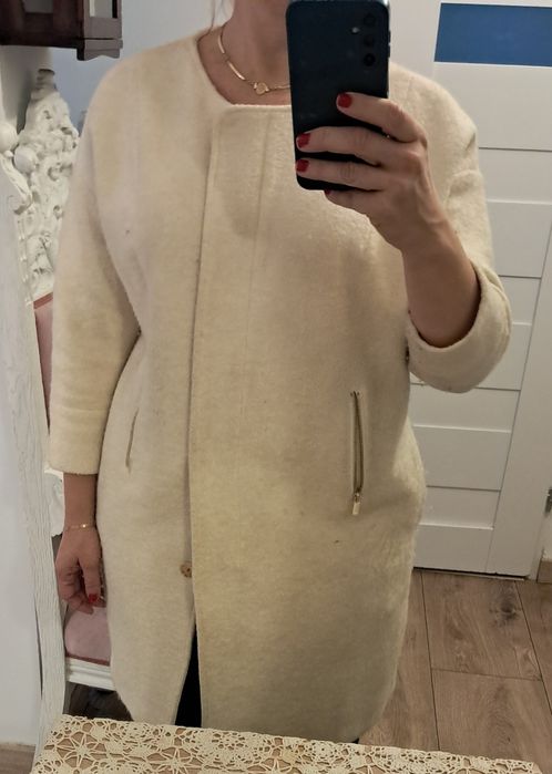 Monnari płaszcz kremowy M/L