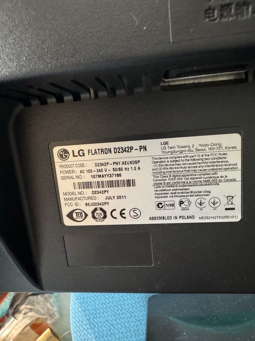 Monitor LG 3D D2342PY 23polegadas