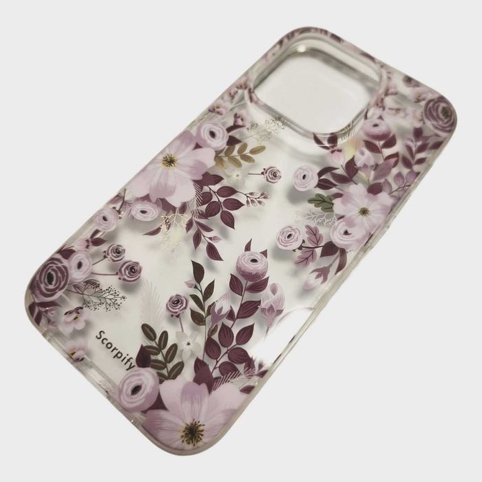plecki SCOPRIFY do iphone 14PRO fioletowe kwiaty