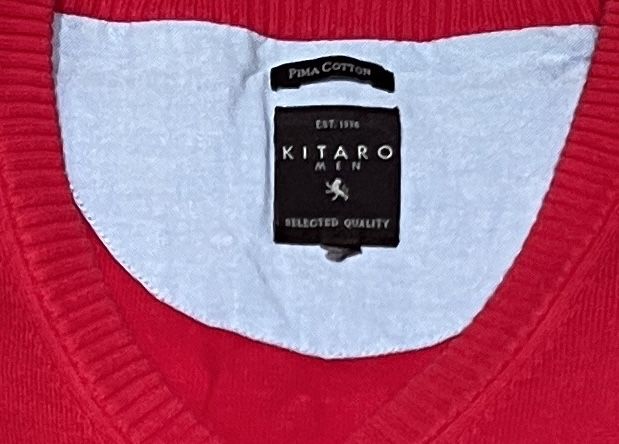 Sweyer meski duzy w serek czerwony Kitaro 2XL/ 3XL