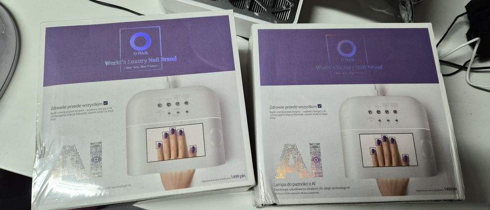O NAIL AI lampy zestaw 2 sztuk NOWE oryginalnie zafoliowane