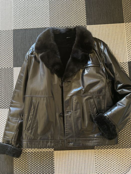 Чоловіча натуральна дубленка