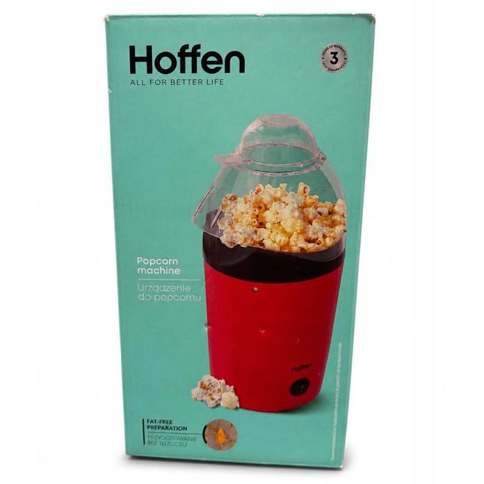 Urządzenie do popcornu hoffen czerwone