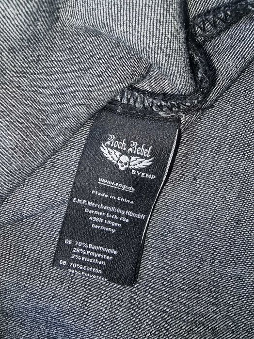 Sukienka jeansowa Rock Rebel by EMP dżety nity S rock gotyk