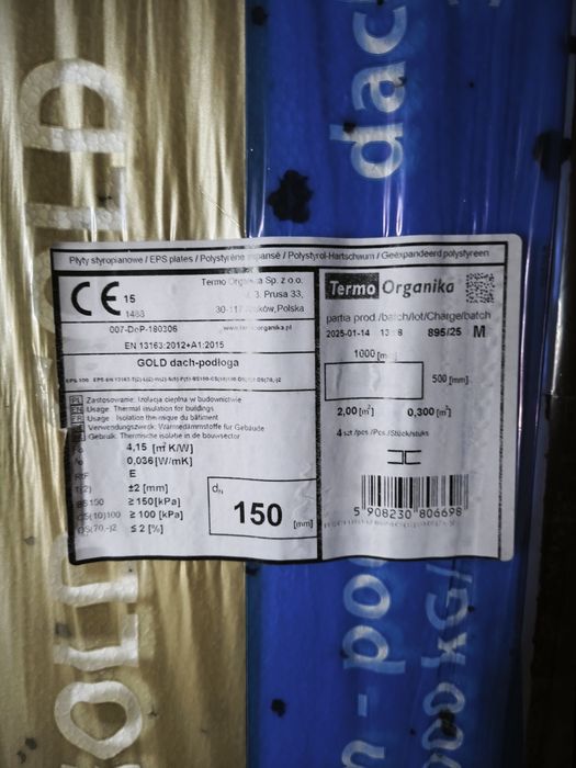 Styropian podlogowy Eps 100 15cm.