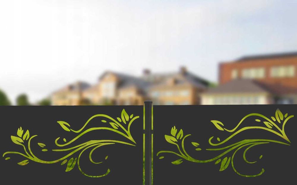 Nowoczesny panel laserowy ażurowy przęsło pomysł na ogrodzenie do domu