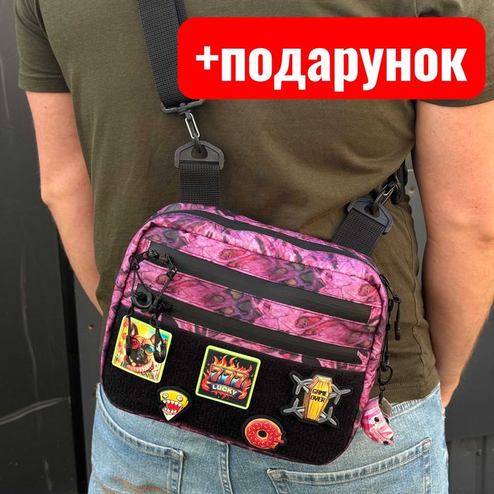 Женская сумка через плечо кросс боди / тактическая сумка мессенджер