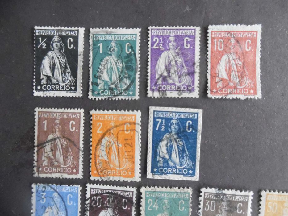 Selos Portugal 1912 a 1930 - Lote de CERES diversos anos e valores