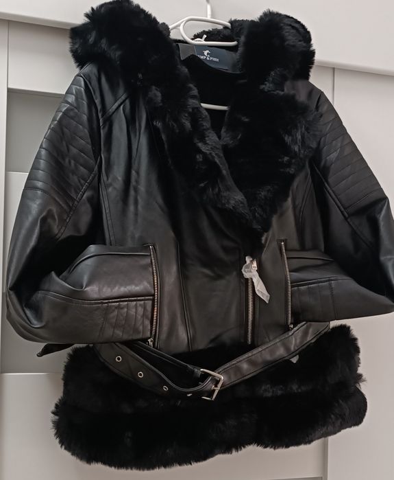 Kurtka ramoneska ocieplana futerko eko skóra xxl na L Xl / XXL