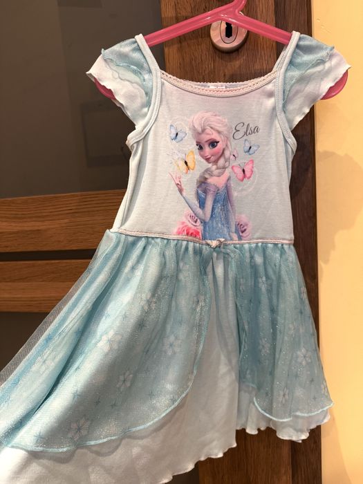 Elsa kraina lodu frozen 98 104 sukienka bal przebierańców