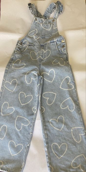 Джинсовый комбинезон на девочку 140см