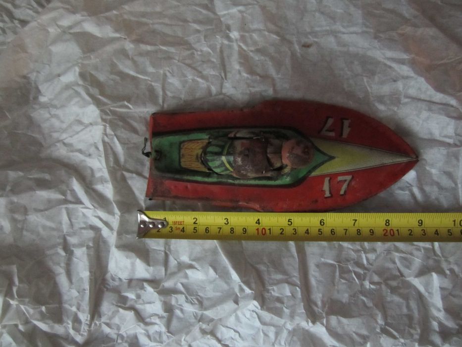 Ретро игрушка  лодка ,  трактор