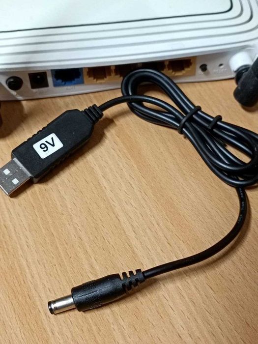 Кабель живлення роутера модема wi-fi від павербанка - 9V 5,5*2,5мм