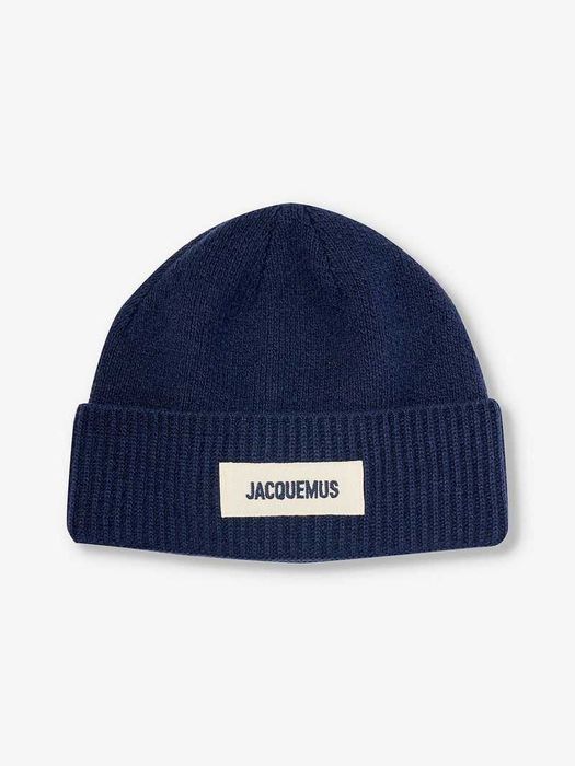 Шапка Jacquemus Le Bonnet Grosgrain Logo Beanie Navy