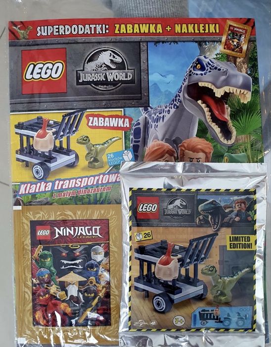 Gazetka LEGO Jurassic World, LEGO dinozaur, naklejki, Ninjago