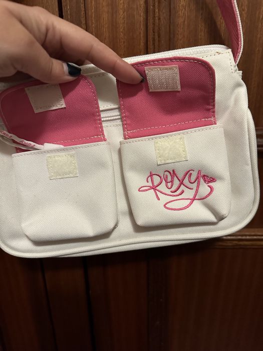 Mala Roxy branca e rosa