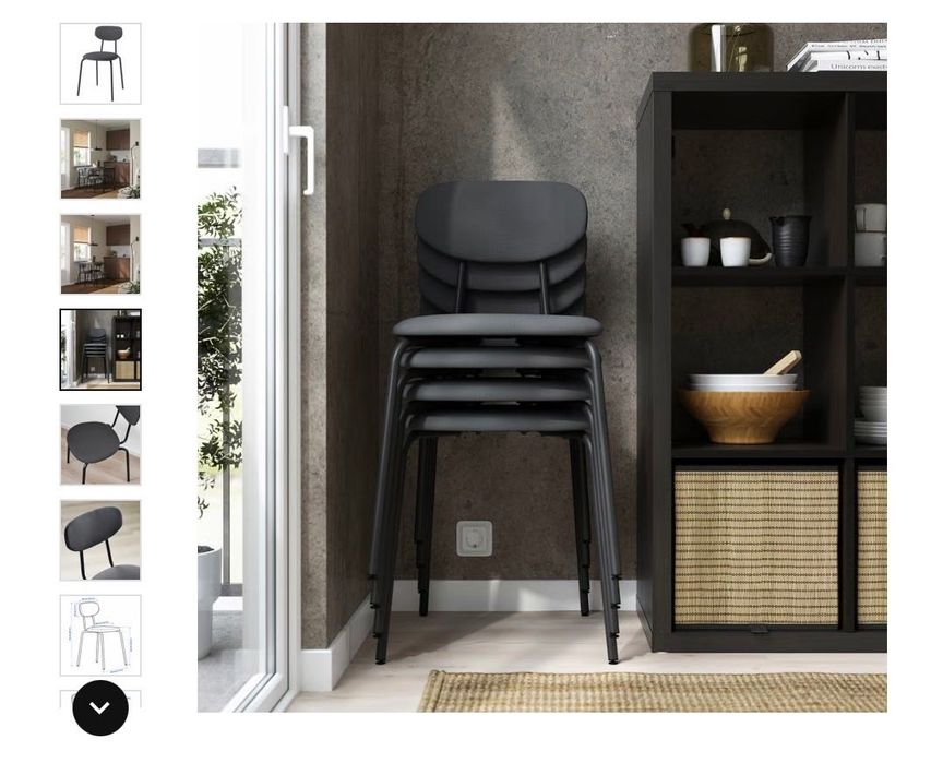 4 cadeiras cinzentas IKEA