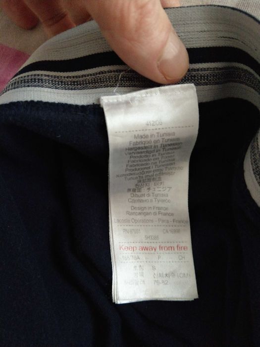 bokerki lacoste haft logo granatowe