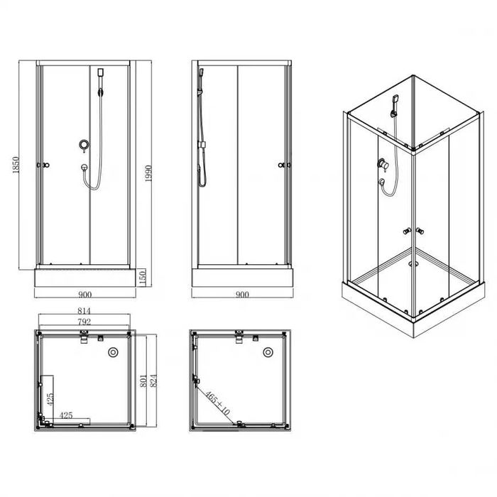 Kabina prysznicowa nowa Akrel 80