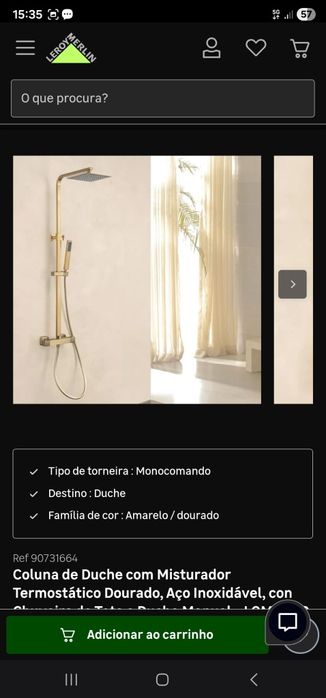 Coluna de duche.