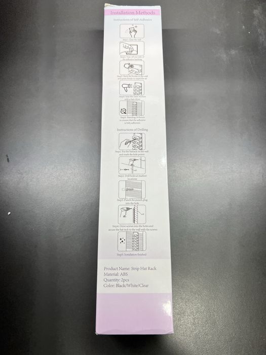 Organizador / Suporte de Parede para Bonés (Pack de 2) - Preto