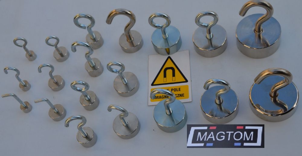 Uchwyt magnetyczny magnes neodymowy z hakiem otwartym M4 D 25
