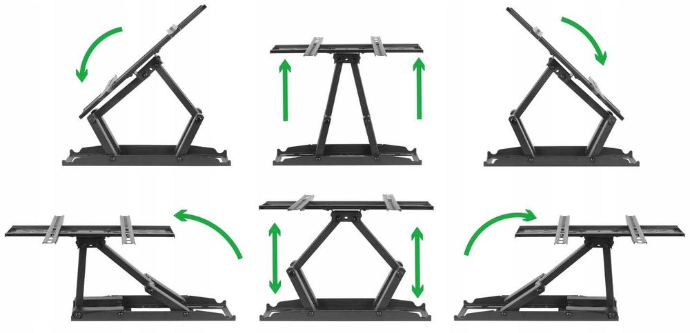 Regulowany Wieszak na Telewizor 25-70" Obrotowy Montaż