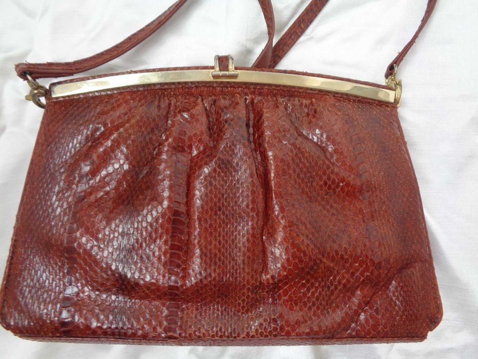 сумочка Dior нат шкіра рептилії 1970ті 24*18см