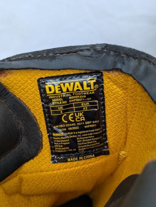 Робочі шкіряні чобітки DEWALT модель  Rigger Gyw  DWF50071-121, розм42