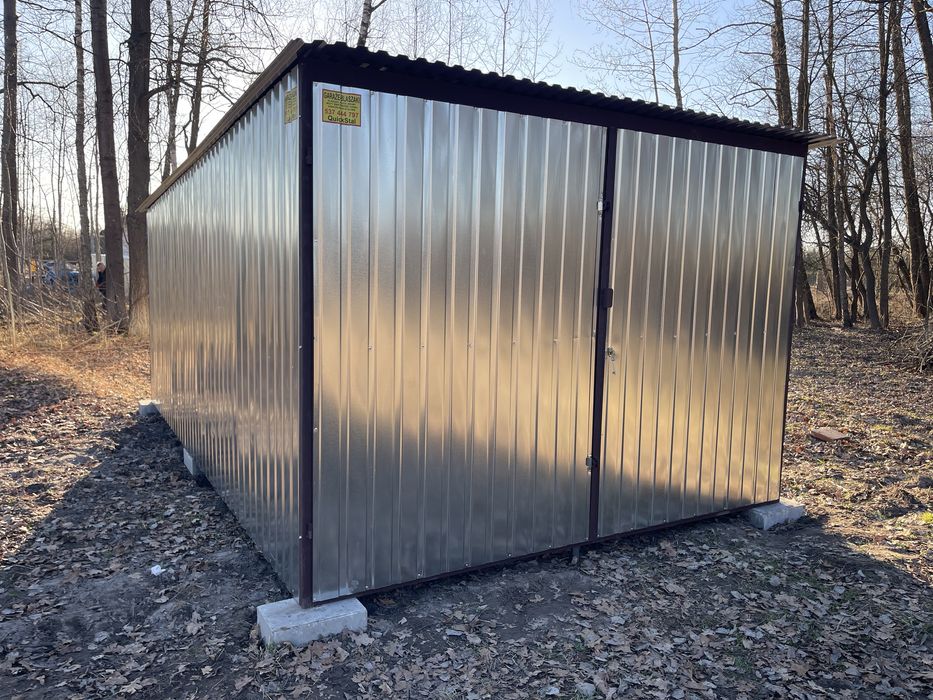 Garaż Blaszany Garaże Stalowe Wiaty Blaszak 3x5 4x5 3x6 SZYBKA DOSTAWA