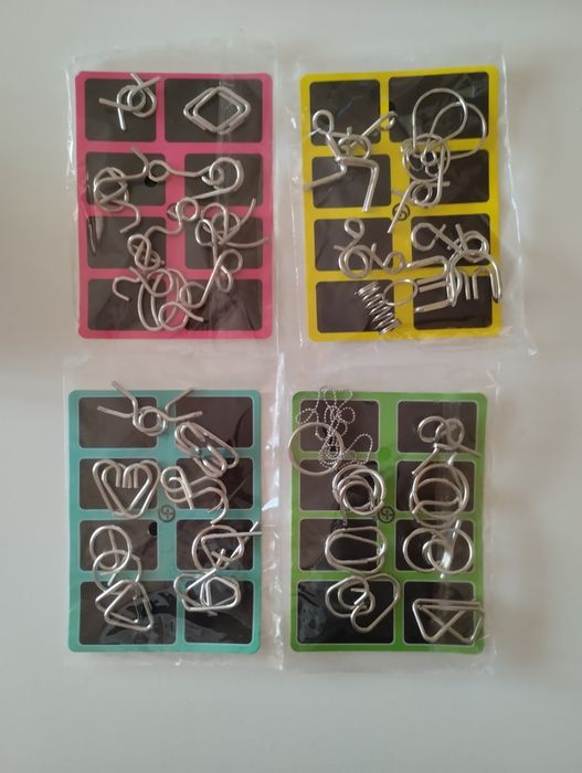 Łamigłówki metalowe puzzle 32 sztuki